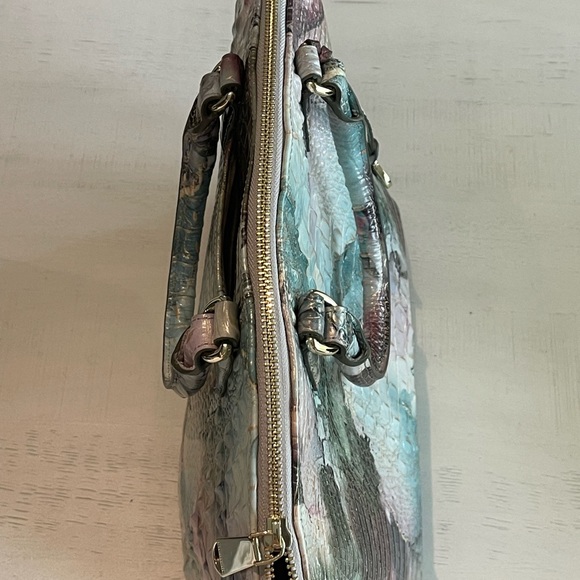 Brahmin Embossed Leather Multi Pastel Colored Handbag - Picture 7 of 16